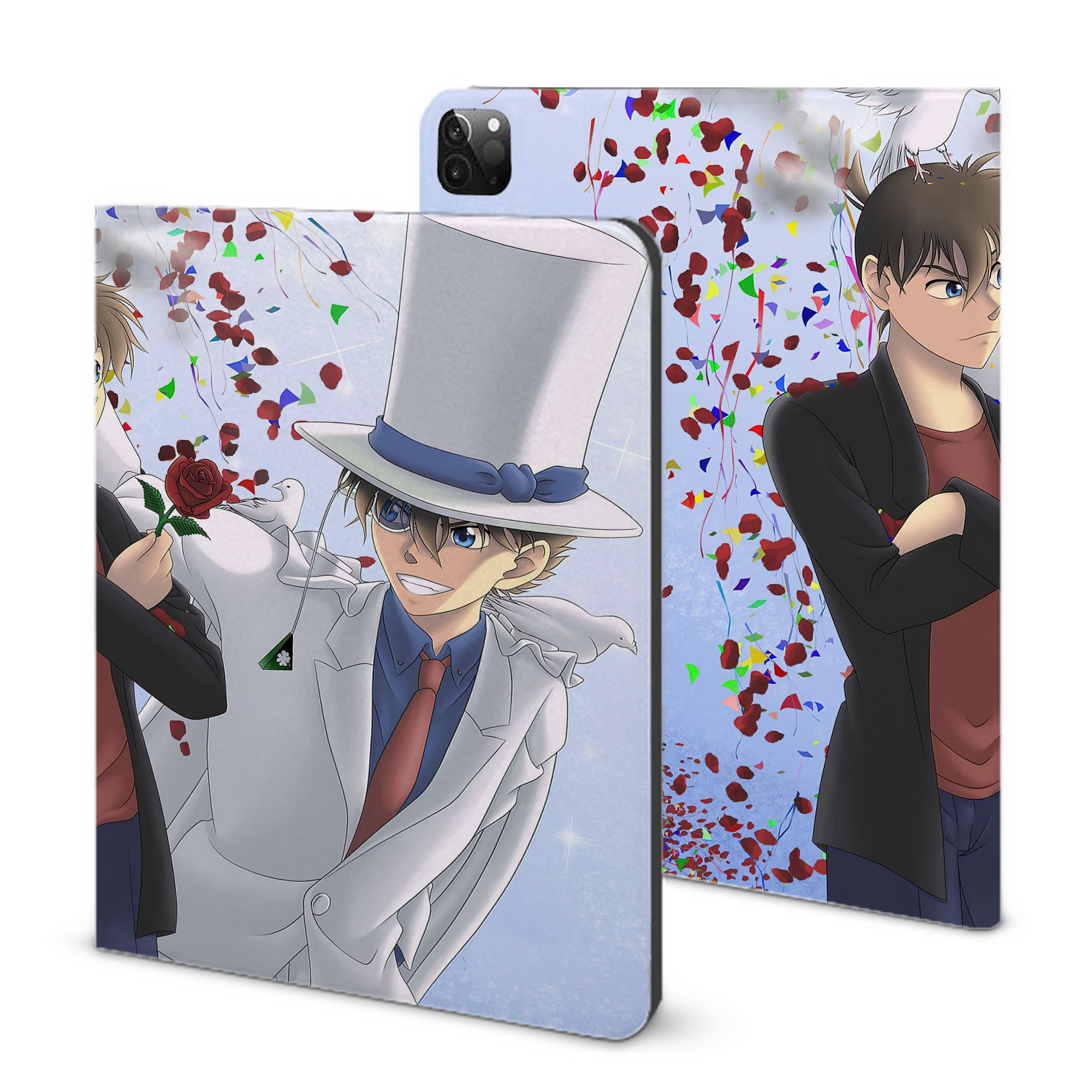 （画像用） 名探偵コナン Detective Conan IPadケース ペンホルダー付き ブックスタイルデザイン